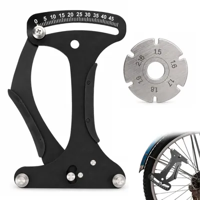 Imagen del producto de Medidor de tensión de radios, herramienta 2 en 1 para tensar radios de bicicleta
