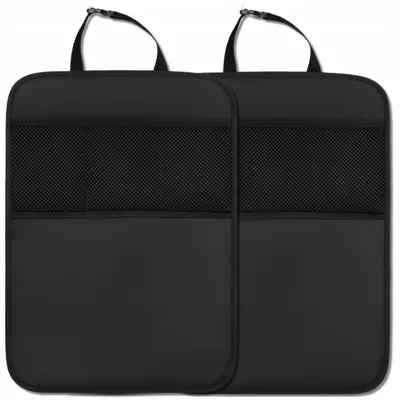 Produktbild von Rücksitz-Schutzmatte mit Netztaschen, 2 Stück, Schwarz