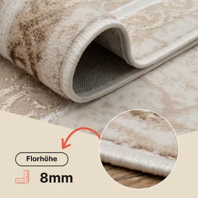 Produktbild von Tapiso Teppich ARES klassisch braun beige Wohnzimmer  160 x 220 cm