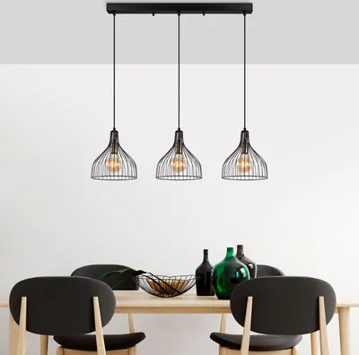Image de Opviq, CAFU- CAFUFLG, noir, lustre, 94 x 25 x 121 cm, corps en métal