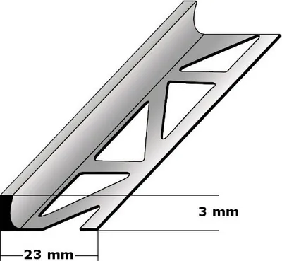 Produktbild von PROVISTON Dehnungsfugenprofile | 3 x 23 x 2500 mm | Fliesentrennprofile Fugenleisten Metallprofile Bodenprofile Aluminium eloxiert Aluminiumfarbend