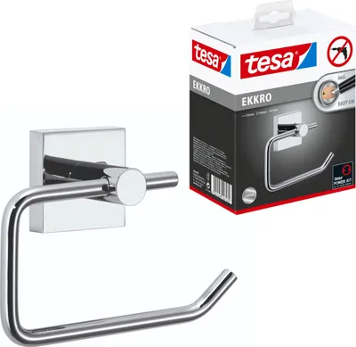 Produktbild von tesa Toilettenpapierhalter WC Klopapierhalter Montage ohne Bohren Papierhalter