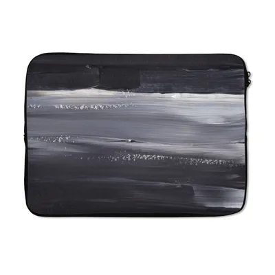 Produktbild von MuchoWow® Laptop Hülle 13 Zoll Farbe - Abstrakt - Schwarz Laptoptasche - Laptophülle - Sleeve - Rundumschutz