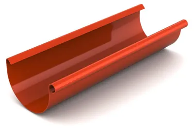 Zdjęcie produktu dla BRYZA rynna plastikowa Ø 125 mm, długość 4m, Ceglasta czerwień RAL 8004