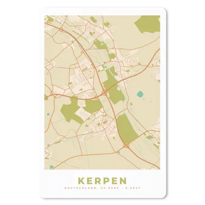 Produktbild von MuchoWow® Mauspad Mousepad Kerpen - Karte - Vintage - Stadtplan 18x27 cm - Mousepads - Maus Mat - Pad - Mausunterlage
