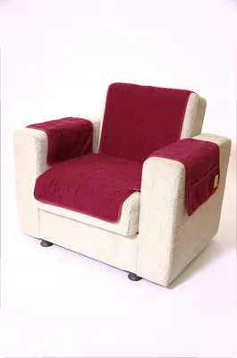 Produktbild von Armlehnen- und Sesselschoner Set bordeaux bordeaux 150 cm x 50 cm + 2 mal 70 cm x 40 cm mit 2 Taschen