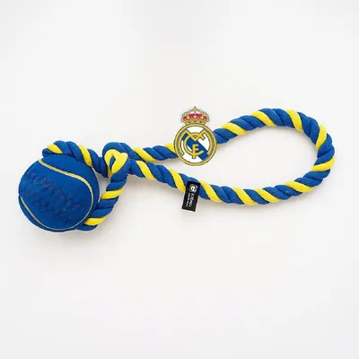 Image de Cordes pour chiens Real Madrid - Jouets à tirer robustes pour petits et grands chiens