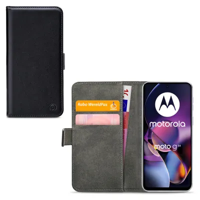Produktbild von Mobilize Classic Gelly Wallet Handyhülle für Motorola Moto G54 Hülle Klapphülle Geldbörse - Schwarz
