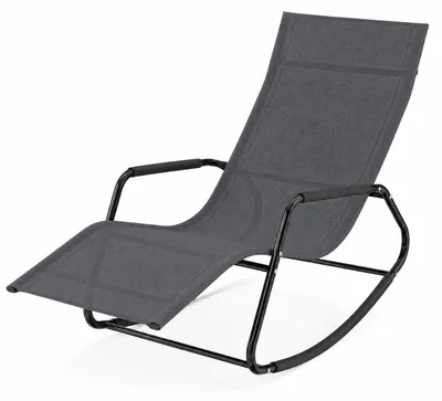 Produktbild von KOMFOTTEU Schaukelliege Ergonomisch, wetterfeste Gartenliege aus atmungsaktivem Stoff mit Metallgestell, Relaxliege bis 160 kg belastbar, Sonnenliege für Outdoor, Balkon & Terrasse, 143x57x86 cm
