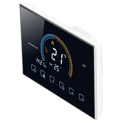 Image de Thermostat,Thermostat intelligent,Régulateur de température LCD,Thermostat à écran tactile,Thermostat portable,Fournitures pour la maison