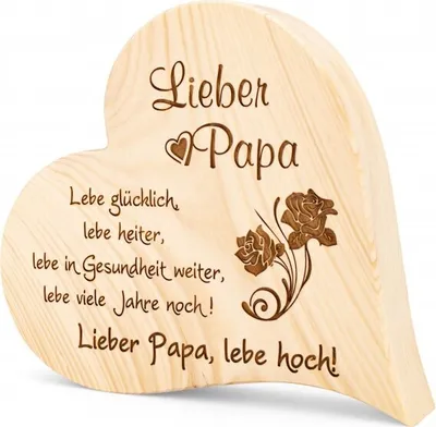 Produktbild von Zirbenherz Lieber Papa 20cm