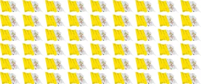 Produktbild von Mini Aufkleber Set - Pack wehend - 20x12mm - selbstklebender Sticker - Vatikan - Flagge / Banner / Standarte fürs Auto, Büro, zu Hause und die Schule - 54 Stück