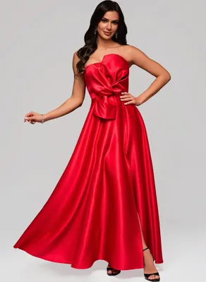 Produktbild von Ombre Abendkleid Satin Maxi rot XS