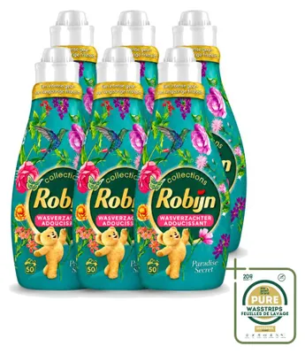 Produktbild von 6 x Robijn Collections Weichspüler Paradise Secret - 1,25 l - Vorratspackung - 6 Stücke