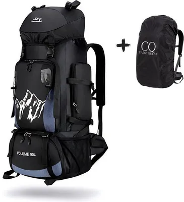 Produktbild von CarryQuest® - Outdoor Rucksack 90L wasserdicht Nylon Schwarz