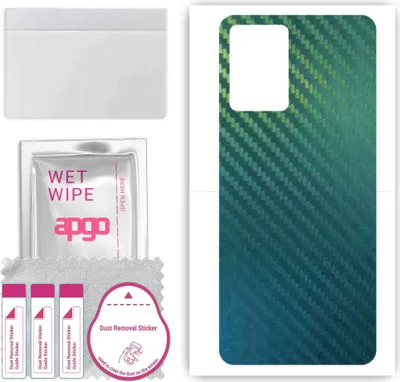 Produktbild von apgo Rückseite Schutzfolie, Skin, kompatibel mit Vivo Y52t, Hinten Displayschutzfolie aus Vinylfolie, kratzfest, einfache Montage - Kohlenstoff-Chamäleon CAKA1