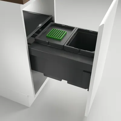 Immagine prodotto di Naber Cox® Base 360 S/400-2, contenitore per rifiuti per cassetti frontali, con coperchio organico