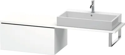 Produktbild von Konsolenunterschrank L-CUBE 400x820x547mm weiß supermatt weiß supermatt