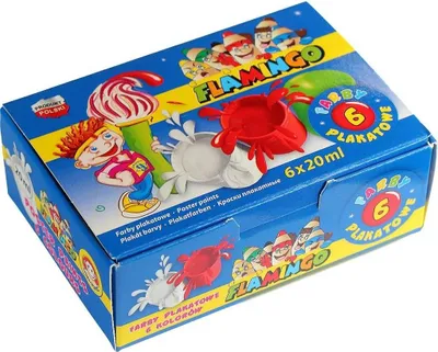 Image de Peinture pour affiches 6 couleurs 20 ml Flamingo