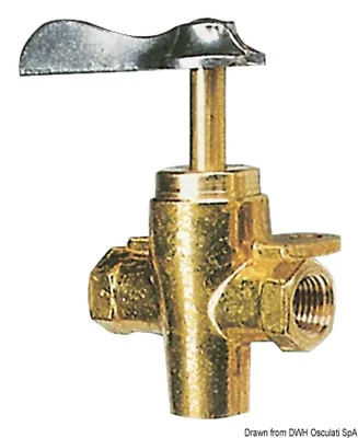 Produktbild von Dreiwegehahn Messing 1/4" NPT | Osculati 17.302.03
