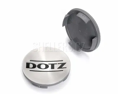 Obrázek produktu pro Středová krytka alu kola Ø 56/60 mm, Dotz ZO2091, vydutá, s kovovým logem, stříbrná matná