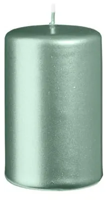 Produktbild von Stumpenkerzen Metallic Matt Candy Green 80 x Ø 50 mm, 12 Stück