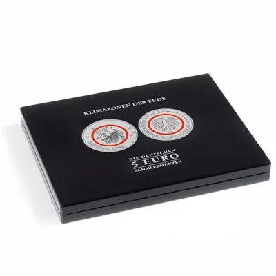 Produktbild von Münzkassette für dt. 5-Euro-Sammlermünzen Klimazonen der Erde in Kapseln, schwarz