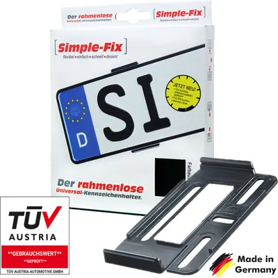 Produktbild von Kennzeichenhalter "Simple Fix", 2er-Set
