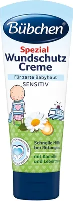 Produktbild von Bubchen, Wundschutz- und Heilcreme für Babys zarte Haut mit Kamille und Fischöl, 75 ml