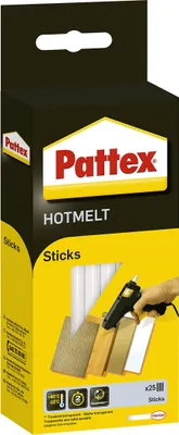 Produktbild von Pattex Hotmelt Sticks, Heißkleber für Klebepistole, 11mm, 25 Sticks