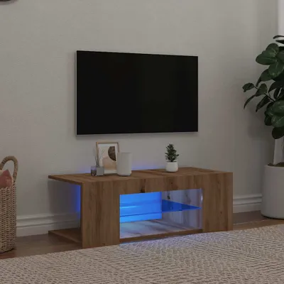 Produktbild von Möbel TV-Schrank mit LED-Leuchten Artisan-Eiche 90x39x30 cm - TV-Schränke &19890