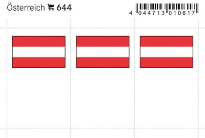 Produktbild von Lindner 644 Flaggen-Sticker: Österreich