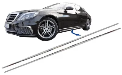 Produktbild von Chromteile Zierleisten Seitenschweller für Mercedes S W222 13-20 S65 S63 Look LWB.