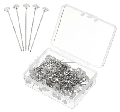 Produktbild von 100 Stück Blumenstraußnadeln, 3,8 cm, gerade Anstecknadeln für Hochzeit, Nähen, Dekoration und DIY