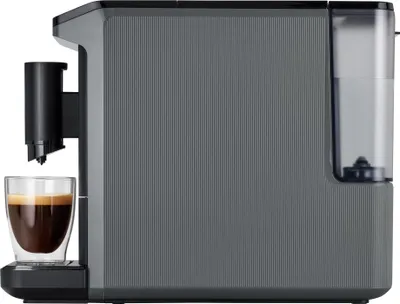 Produktbild von Tchibo Kaffeevollautomat Esperto mini für Caffè Crema und Espresso, nur 16cm breit, klein und kompakt, geeignet für jede Küche, Camping, Studentenapartment, Grau - INKLUSIVE Kaffeeprobierset GRATIS