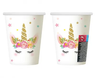 Produktbild von Papierbecher Einhorn 6 Stück 266 ml