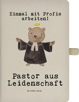 Produktbild von Mr. & Mrs. Panda Journal Pastor Leidenschaft - Transparent - Geschenk, Spruch, notizbuch, Pfarrer, Adressbuch, Kirche, Tagebuch, Lustig, Kladde, Skizzenbuch