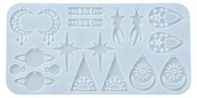 Produktbild von Dekorynka BFS628 Silikonform Anhänger Boho Sterne Planeten