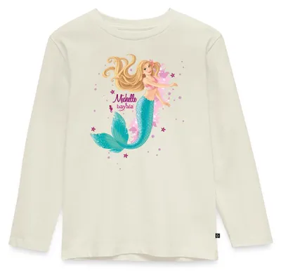 Produktbild von Spreadshirt Schleich Bayala Meerjungfrau Michelle Kinder Premium Langarmshirt, 122/128 (6 Jahre), Naturweiß