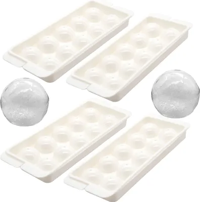 Produktbild von 4x Eiswürfelform Eiswürfelbereiter Eiswürfelbehälter Eiskugeln Kugelform 10 Kugeln