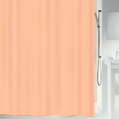 Immagine prodotto di SPIRELLA - Primo Duschvorhang Textil - Wasserdicht & Schimmelresistent - 180 x 200 x 0,2 cm - Pfirsichfarben - Elegantes Design - Waschbarer Polyesterstoff