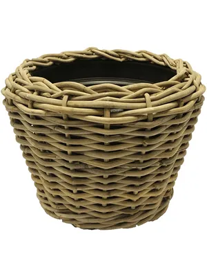 Obrázek produktu pro Van der Leeden Obal Drypot Obal Rattan - Round Grey Outdoor, průměr 83 cm