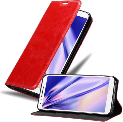 Obrázek produktu pro Cadorabo Case for Alcatel 3 2018 Protective Case in Red Pouzdro na mobilní telefon s magnetickým zavíráním