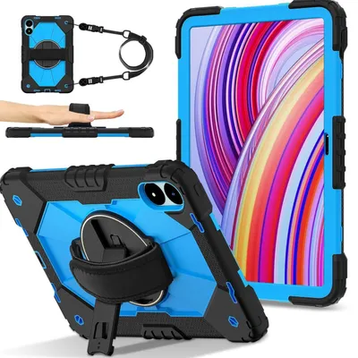 Immagine prodotto di Per Xiaomi Redmi Pad Pro 12.1 Contrast Robot Custodia ibrida in silicone Blu / Nero
