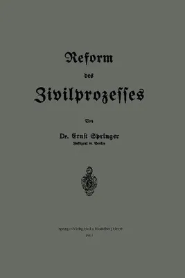 Produktbild von Reform des Zivilprozesses