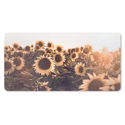 Produktbild von MuchoWow® Mauspad Mousepad Sonnenblumen - Feld - Sonnenuntergang - Blumen - Gelb 60x30 cm - Mousepads - Maus Mat - Pad - Mausunterlage - Nachhaltig