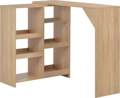 Obrázek produktu pro Barový stůl s pohyblivým regálem dub 138 x 39 x 110 cm