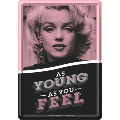 Produktbild von Nostalgic-Art - Blechpostkarte - Celebrities - Marilyn - As Young As You Feel