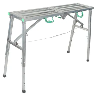 Klappbare Arbeitsplatte, Alu-Rahmen, 200 kg, Höhe 60-90 cm