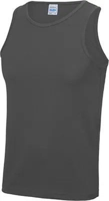 Produktbild von Just Cool JC007 | Cool Vest Tank Top Sport T-Shirt - WRAP zert. Herstellung - Farbe: Charcoal (Solid) - Größe: M